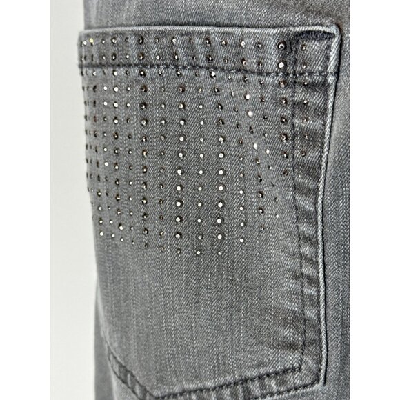 Jones New York Women 10 Gray Straight Leg Jeans Secret Slimming Stretch - Picture 9 of 10